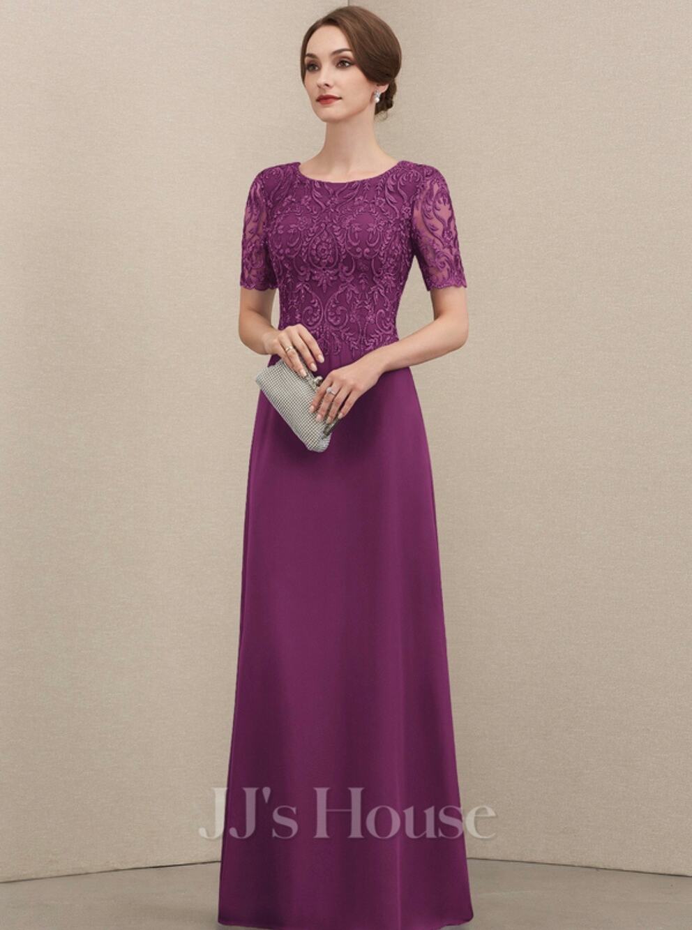 NEW JJ's House Greta A-line Dress Sequins Lace Long Gown Maxi iOrchid 12 Wedding
